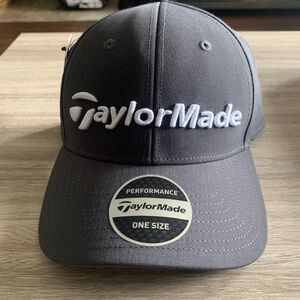 NWT TaylorMade Performance Seeker Adjustable Grey Hat/Cap RN #88387 Baseball OS